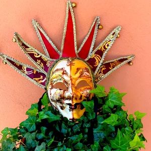 European Type Velvet Jester Mask with 🔔